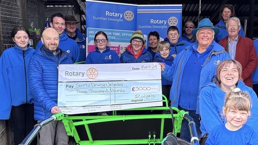 Dumfries Devorgilla Rotary Club (@dumfdevorgilla) on Twitter photo A successful Rotary District Grant by Dumfries Devorgilla jointly with Rotary Clubs of Annan, Castle Douglas, Dalbeattie and <a href="/rotarydumfries/">Dumfries Rotary Club</a> and provided £3000 to Sports Driving Unlimited for essential day to day maintenance of carriages and equipment. A successful Rotary District Grant by Dumfries Devorgilla jointly with Rotary Clubs of Annan, Castle Douglas, Dalbeattie and <a href="/rotarydumfries/">Dumfries Rotary Club</a> and provided £3000 to Sports Driving Unlimited for essential day to day maintenance of carriages and equipment.