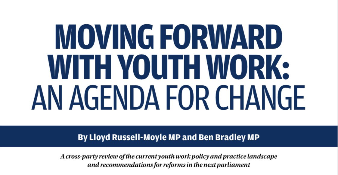 Today marks the 5th anniversary of @YouthAPPG #YouthWork report published ahead of the 2019 general election. In their new report @lloyd_rm @BBradley_Mans make recommendations for the next 5yrs & new Parliament. #MovingForward full report: cypnow.co.uk/media/249078/m…