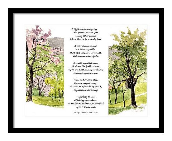A Light exists in Spring - Emily Dickinson Watercolor Poetry Art. This image is on many items in my shop, get it at:
fineartamerica.com/featured/a-lig…
#MoonWoodsShop #wallartforsale #BuyIntoArt #FallForArt #AYearForArt #illustrationart #FillThatEmptyWall #spring #watercolor #literary