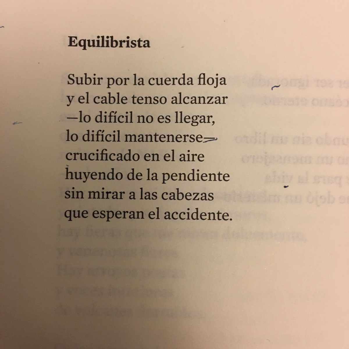 «Equilibrista», de Gloria Fuertes.