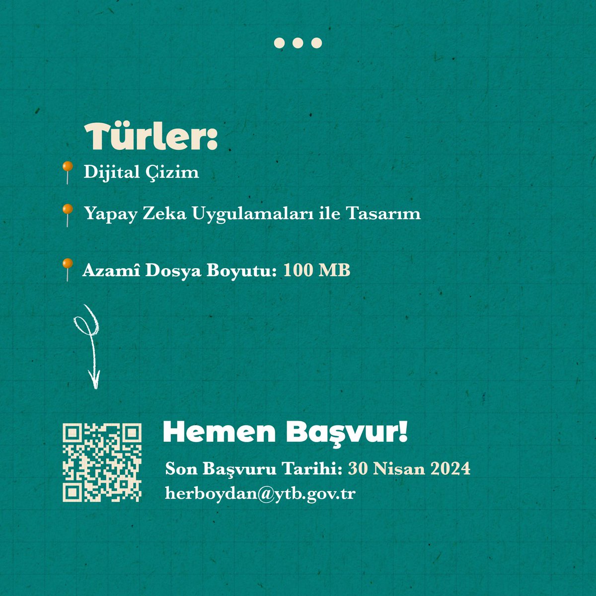 📢 Her Boydan Dijital Tasarım Çağrısı: Türkiye'nin ilk uluslararası öğrenciler dergisi Her Boydan yayın hayatına başlıyor... 🫵 Sen de Her Boydan dergisinde tasarımınla yer almak ister misin⁉️ Öyleyse hemen başvur. 👇 Ekibin parçası ol. 🗓️ Son Başvuru Tarihi: 30 Nisan 2024…