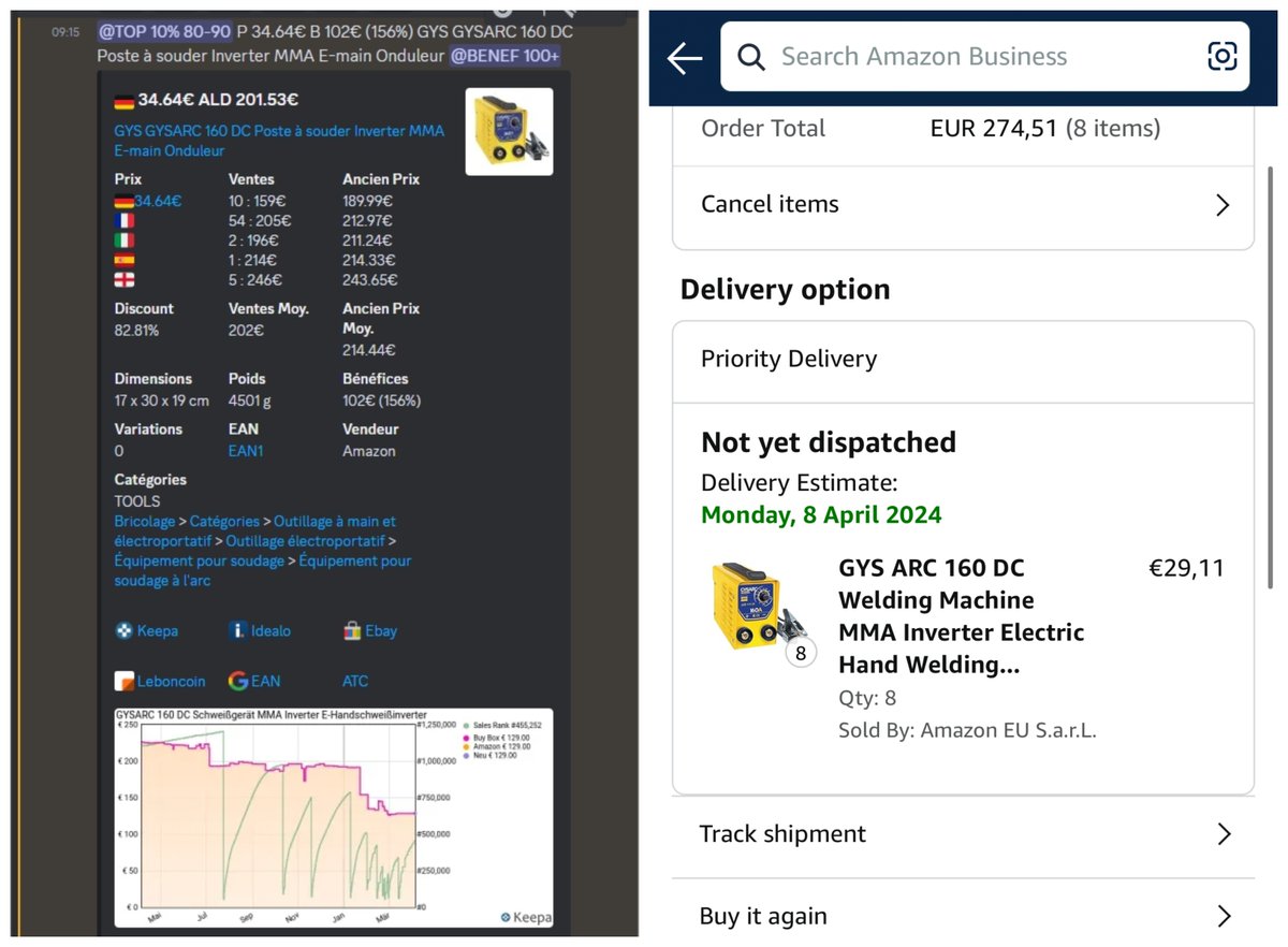 erreurdeprix_fr's tweet image. ✅Une petite minute d&apos;avance sur Keepa, ce sont des dizaines de commandes en plus pour nos membres premium ! #priceerror #erreurdeprix