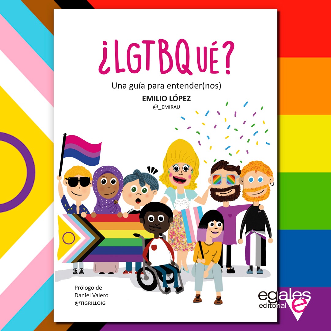 Y nuestro sexto título del 2024 ya está aquí, orgulloso y colorido: #LGTBQué, de Emilio López. Y no hay mejor carta de presentación que las palabras de @TigrilloTW: «Este libro habla de libertad. No solo de la libertad de las personas queer. De la libertad de todas». #Egales