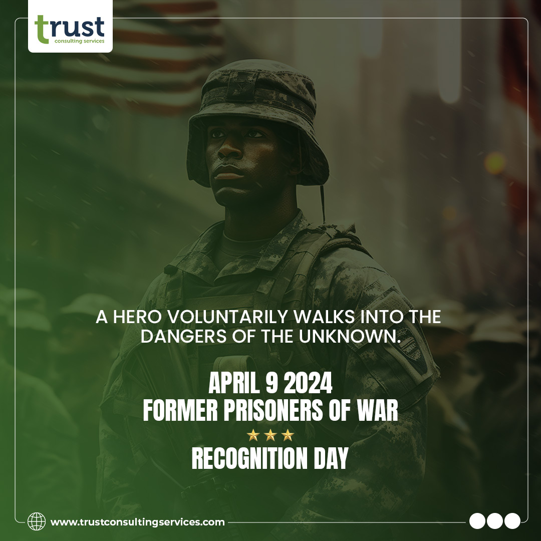 Paying homage to courage and resilience: Celebrating the enduring spirit of those who were captured in the fight for our freedom. Today, we acknowledge and honor our former Prisoner of War.
#PrisonerofWar #USArmy #Veterans #TrustConsultingServices #networking #ProgramManagement