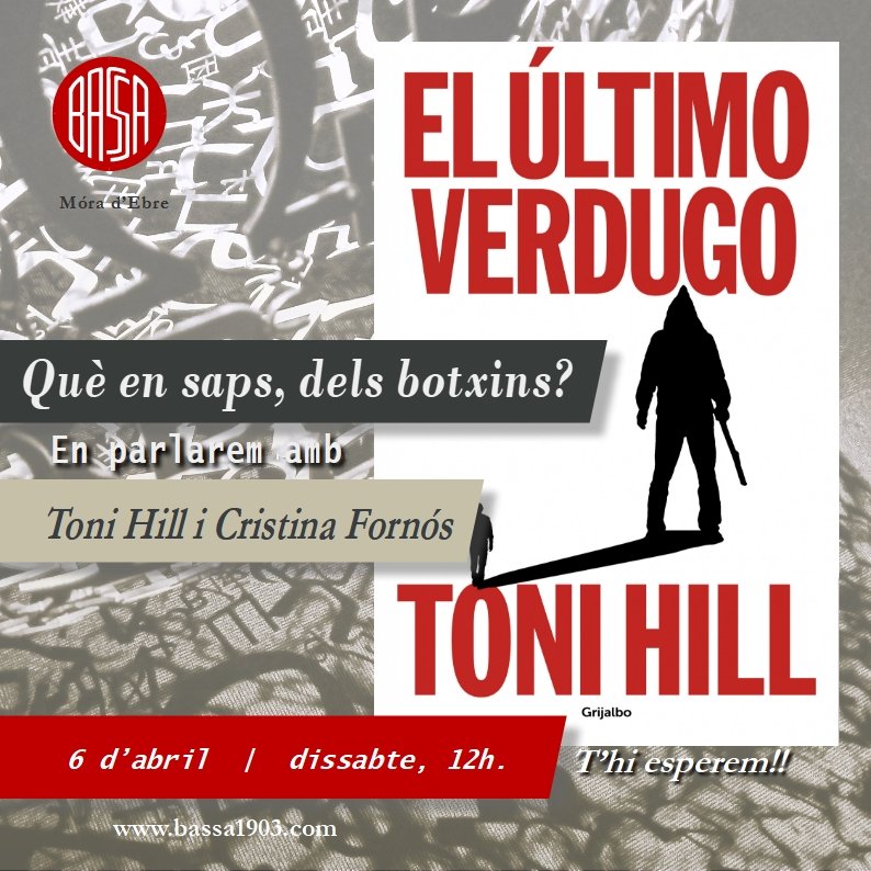 Encara no sabem qui executarà a qui però dins l'aparador tot quedarà com a casa. 
👉 + a bit.ly/3TIVxCL
Vols reservar llibre o confirmar assistència?  620031100
.<a href="/tonih_hill/">Toni Hill</a> .<a href="/cristina_fornos/">Cristina Fornós Sanz</a> .<a href="/penguinllibres/">Penguin Llibres</a>