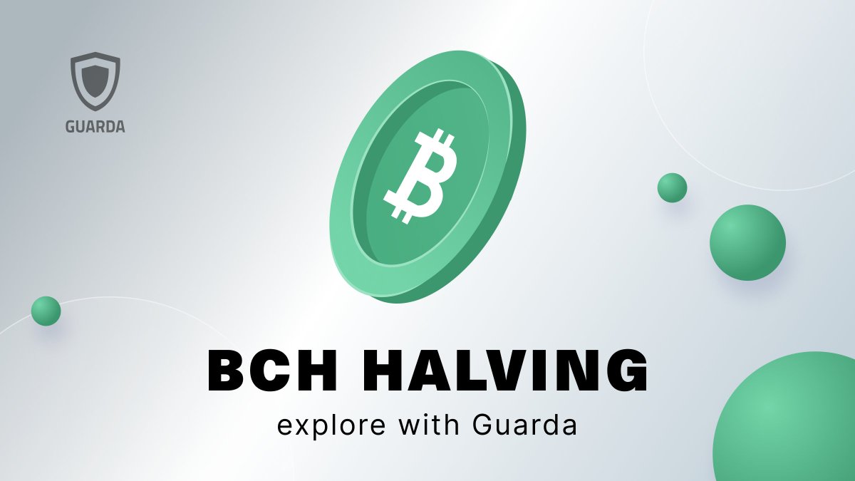Happy #BCH Halving Day! 🌟 #BitcoinCash, the top #Bitcoin fork, saw its block reward halve from 6.25 to 3.125 $BCH! Witness this pivotal moment and its price surge with @GuardaWallet. Let's celebrate 👉 grd.to/ref/twi_app