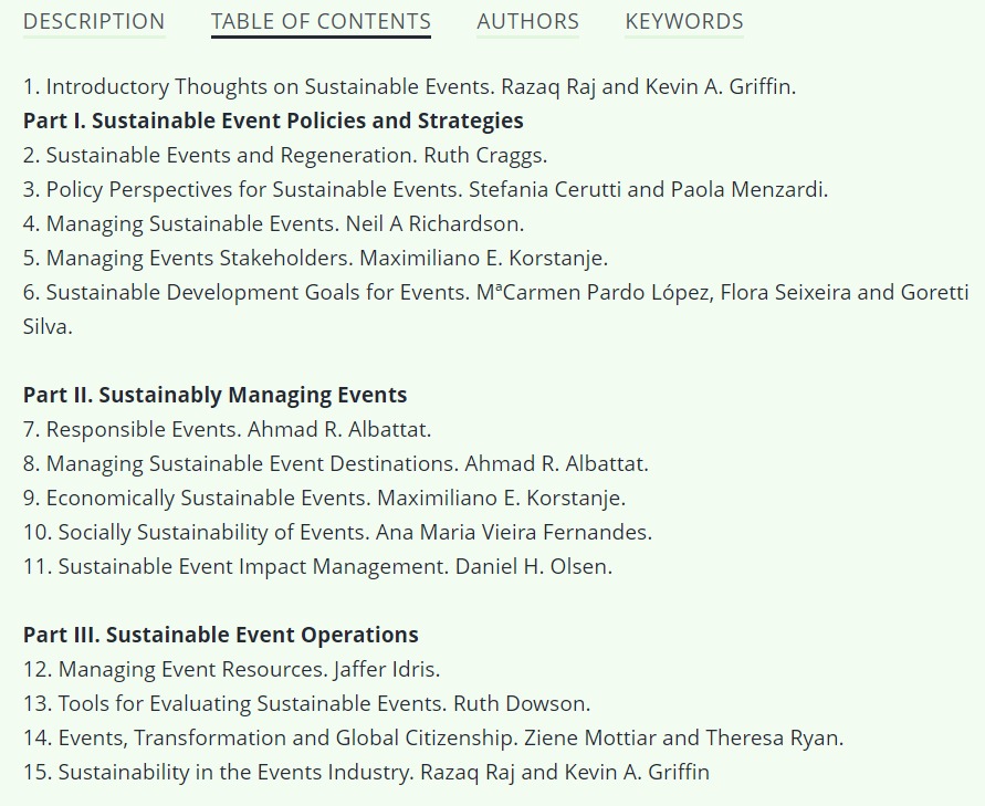 Coming soon Alhamdulillah another two chapters in: Raj & Griffin (2024) Sustainable Events Management by CABI. styluspub.presswarehouse.com/browse/book/97… Nice opportunity to publish with great scholars.