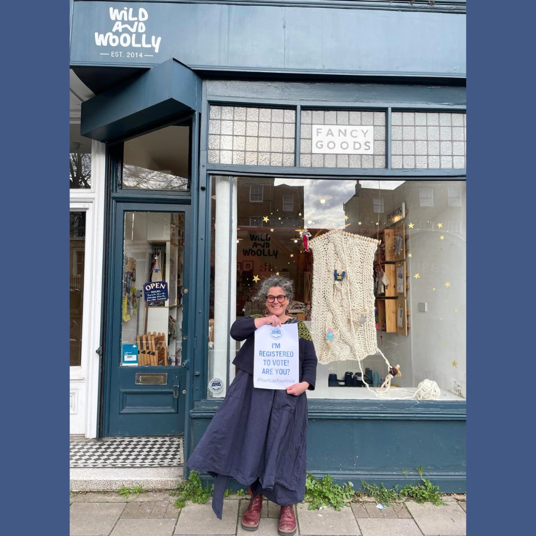 ARE YOU REGISTERED TO VOTE? 'I'm registered because I want to let the future Mayor know the importance of #SmallBiz to the life, economy and culture of London' Anna Feldman @wandwoolly read more about voting + listen to our podcast: bit.ly/49oOc0Z 🤝 #YourVoteYourVoice