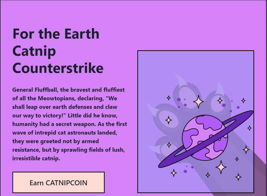 🥳Join the resistance with #CatnipCoin! Defend Earth against Meowtopian invaders in the ultimate #MEME battle! #CatnipRevolution

LFG!🚀🚀🚀