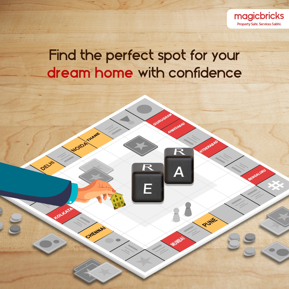Pick your preferred city and find your dream home easily, with MagicHomes – your encyclopedia for ALL new projects in 13 cities. Get RERA information and much more to empower your home search: magicbricks.com/newprojects #Magicbricks #PropertySahiServicesSabhi #DreamHome