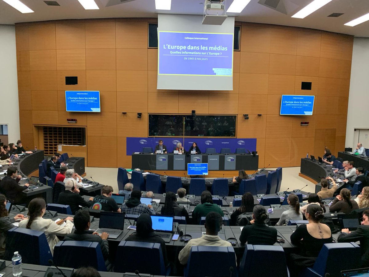 Aujourd’hui, le PE à #Strasbourg accueille plus de 150 chercheurs, étudiants et citoyens pour le 2e colloque organisé par la Chaire Jean Monnet de l’@IutRSchuman. Ce colloque international & pluridisciplinaire aborde la façon dont les questions EU sont traitées dans les #médias.