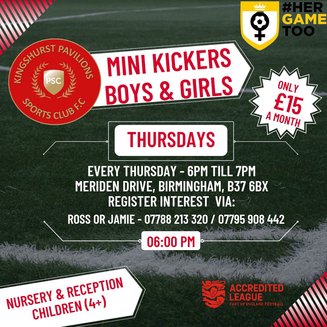 Our mini kickers will be changing to Thursdays from may cheapest about!! Get in touch!