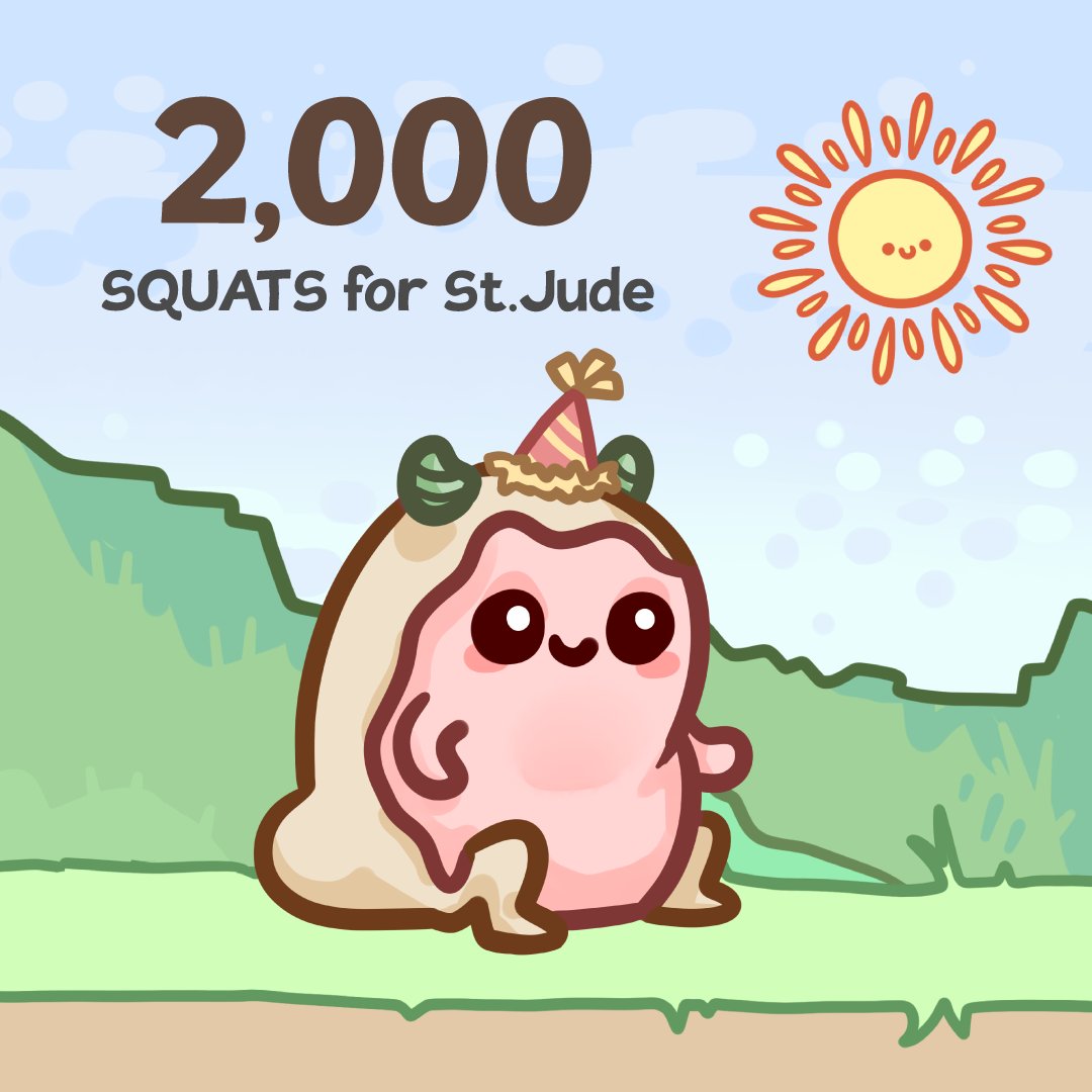 I said every $0.50 donated before our first @StJudePLAYLIVE stream this year would = 1 squat. We've already raised $1,000... 🥵 See you this Saturday at Noon PT as I attempt to do 2,000 squats for St. Jude. (this is literally impossible WHAT AM I DOING)