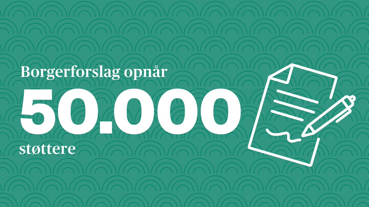 Borgerforslaget 'Danmark har pligt til at forhindre folkedrab' har opnået 50.000 støttere. Borgerforslaget blev offentliggjort den 16. januar 2024 og opnåede 50.000 støttere den 30. marts 2024. Læs mere: ft.dk/da/aktuelt/nyh… #dkpol #borgerforslag