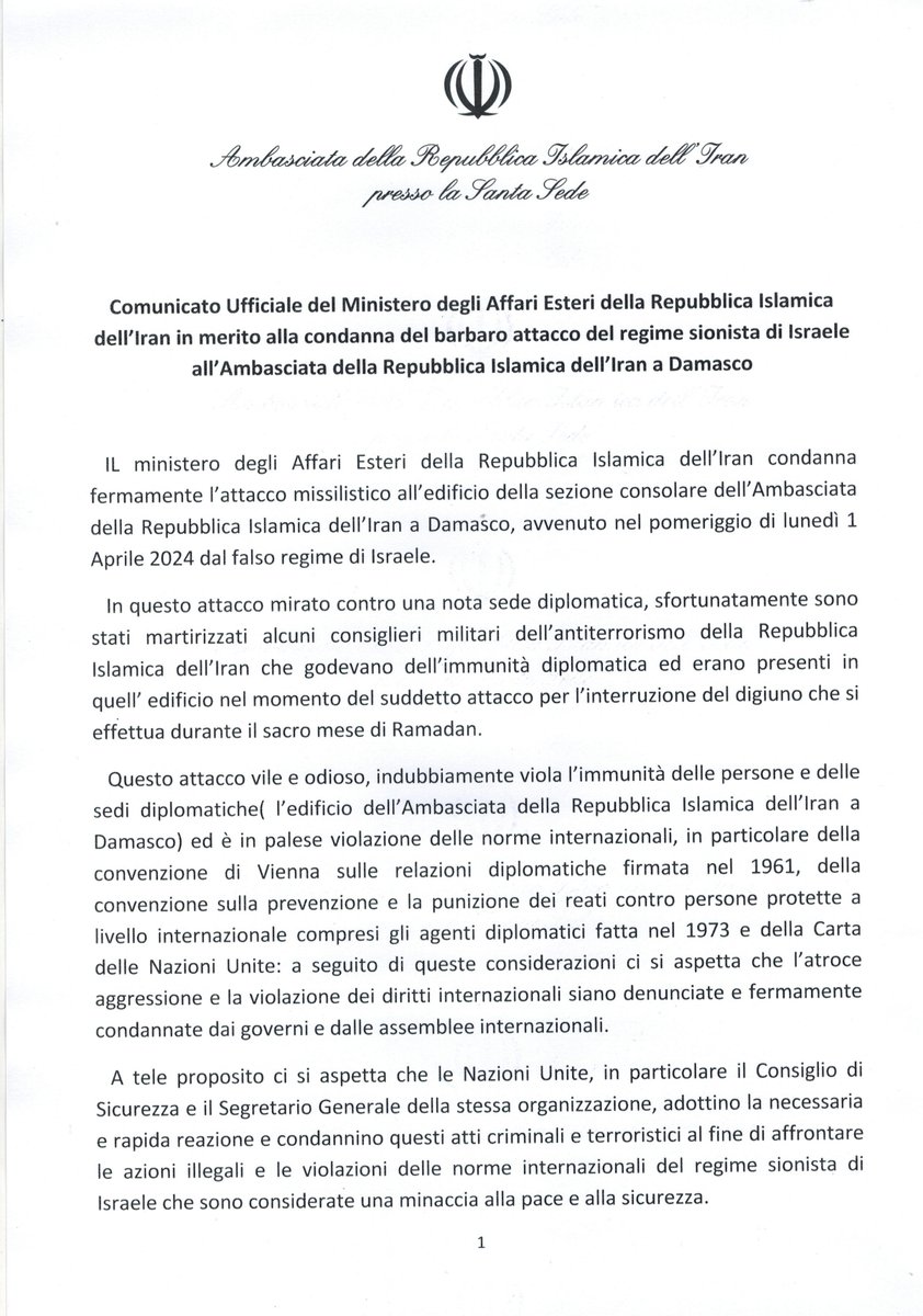 IRANtotheHolySee tweet media