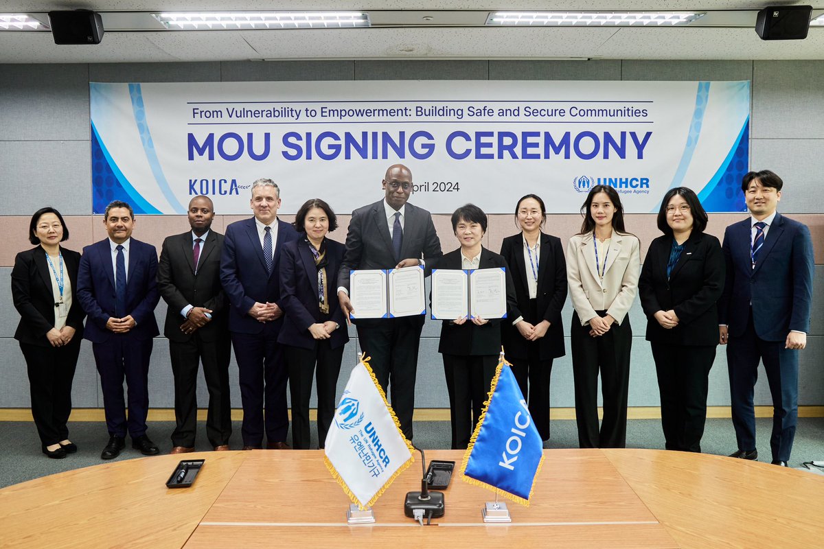 Grateful for the steadfast support and generosity of the Government and people of Korea🇰🇷 to UNHCR. Our expanded funding partnership with KOICA will help strengthen UNHCR’s response in Lebanon, Jordan, South Sudan and Sudan.