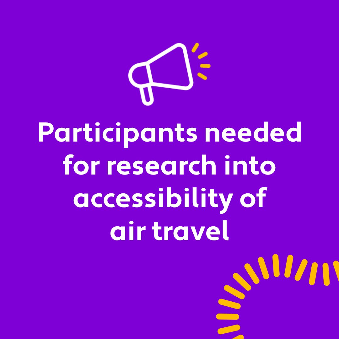 Could you take part? ✈️ Kay, one of our doctoral candidates @CovUniResearch, is looking for people who work in passenger assistance and passengers who require full assistance to reach the aircraft seat to take part into her research. Email atkinK@coventry.ac.uk to get involved!