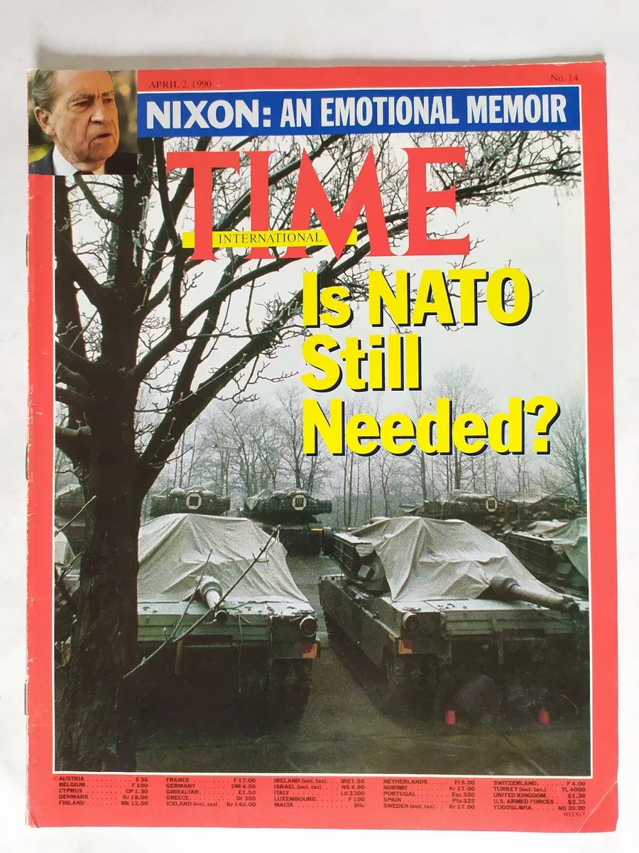 #NATO turns 75. Since 1949, the alliance has stood as a bulwark against threats to collective security in #Europe & North America. Time Magazine asked about its relevance in 1990. Well, #Balkans in 90’s & now, 9/11, #Russia's aggression in #Ukraine, prove its enduring importance