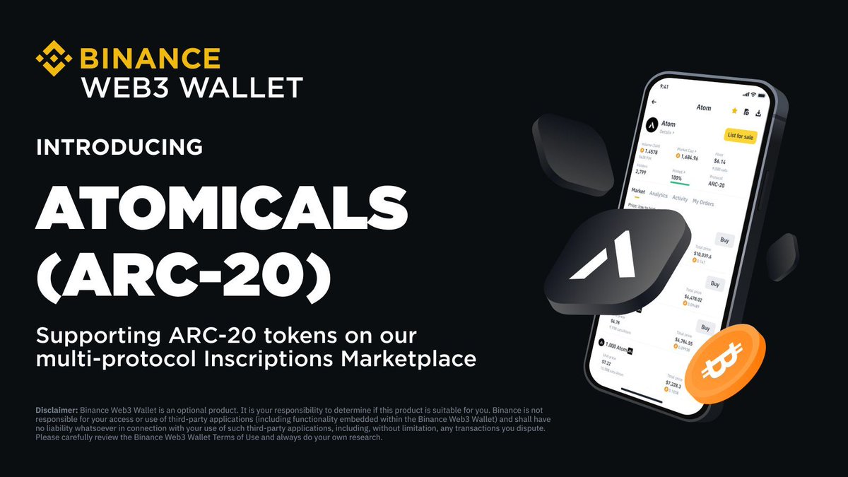 #Binance integrates ARC-20 tokens on the Inscriptions Marketplace! Head over and enjoy zero-Fee trading on ARC-20 Tokens today 🤝 Start here ➡️ binance.com/en/support/ann…