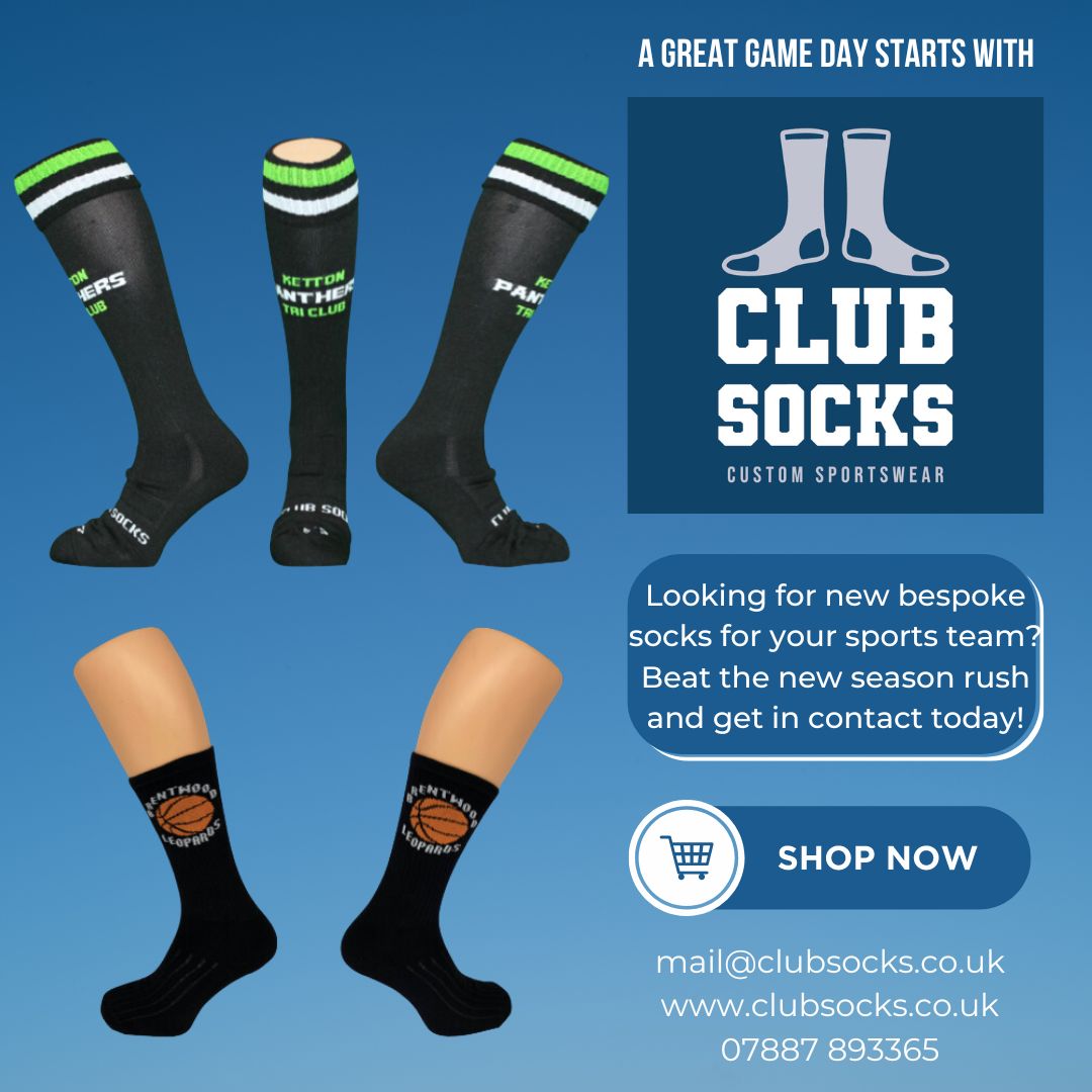 ClubSocks's tweet image. Bespoke socks are great way to show your team colours and emblems!
See some of our bespoke designs below. 
If you are interested for your sports team, get in touch today!
#bespokekit #clubsocks #bespoke #personalised #teamkit #sportskit #schoolsports #universitysports #sportsteam