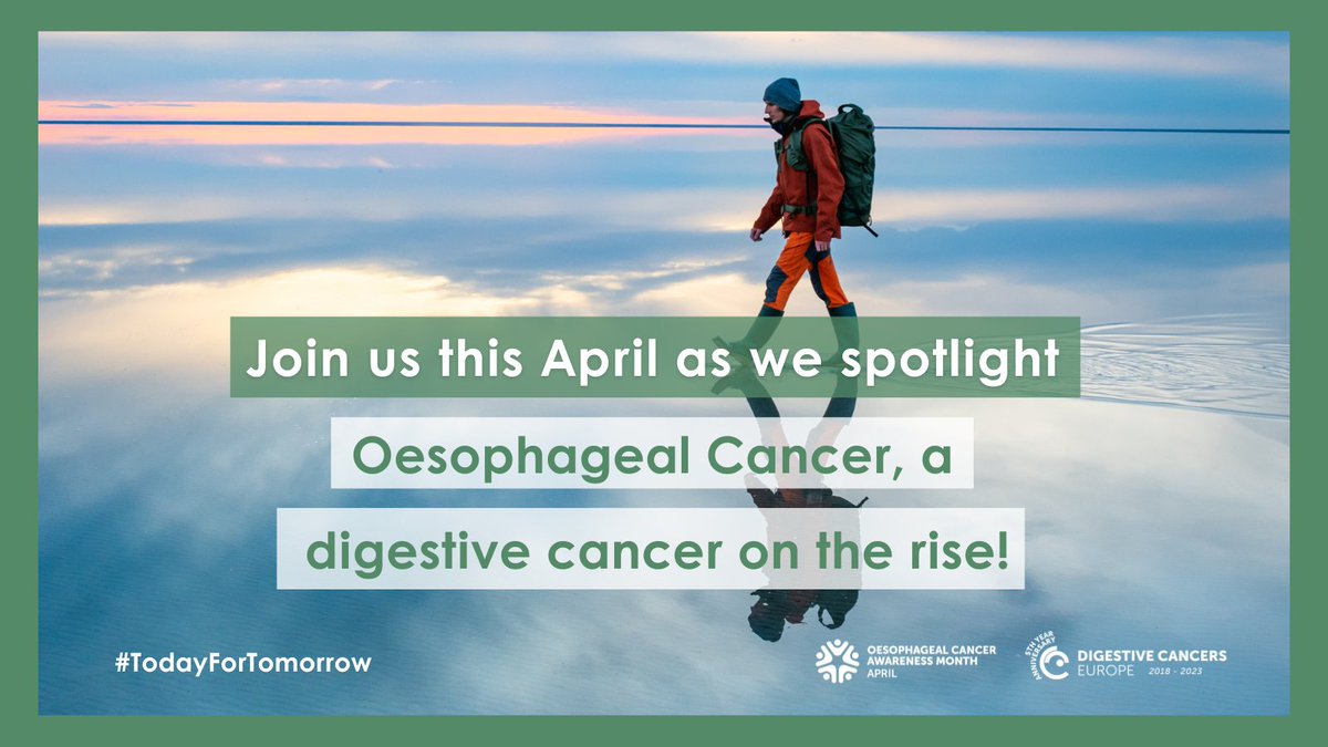 📅 April is #OesophagealCancer Awareness Month! Join us in raising awareness of this digestive cancer that is difficult to diagnose and treat. Visit @dice_europe's webpage to learn more ➡ bit.ly/3VQp1kC. #myUEGcommunity #EUNewsline
