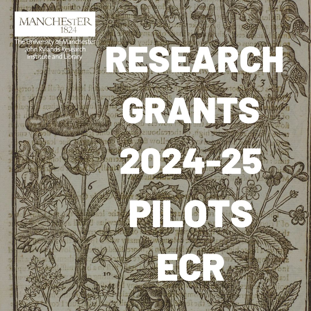 John Rylands Research Institute and Library welcomes applications for Early Career fellowships and Pilot grants! All details can be found here: bit.ly/3ZBYrM3