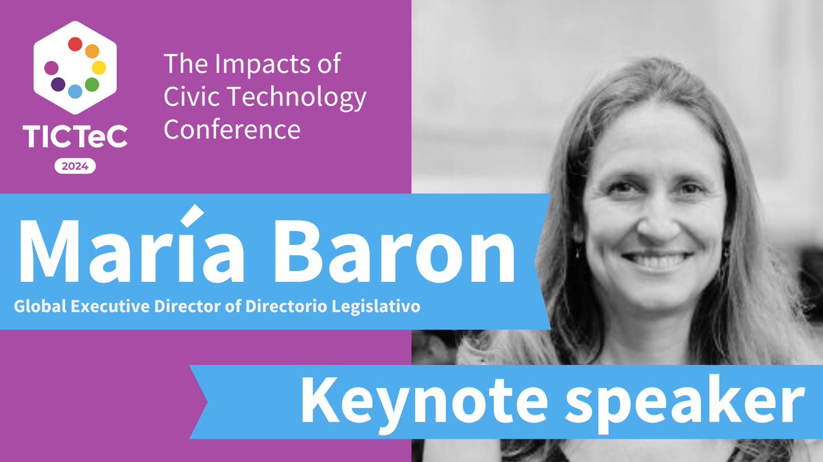 María Baron, founder and Global Executive Director of @DireLegislativo, will share invaluable insights at #TICTeC 2024: mysociety.org/2024/03/25/tic…