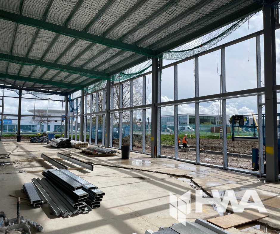 HWArchitectural's tweet photo. From the inside looking out! ☀️ 

At HWA, we're hard at work on one of our latest projects at a luxury car dealership. Take a peak inside this new store... 📷 
Planning a store front #glazing project? Contact #HWA to learn more about our #services: https://t.co/Nwz94DSEiP https://t.co/fSpk6Kt1xy