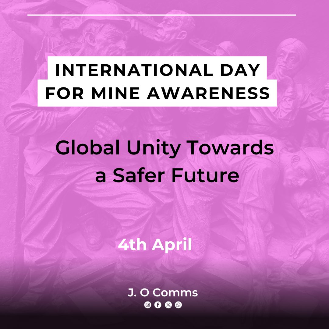 On this International Day for Mine Awareness and Assistance in Mine Action, Jocomms extends heartfelt wishes to everyone. Let's join hands to support survivors and promote a world free from the threat of landmines. Together, we can make a difference. 

#MineAction #MineAwareness