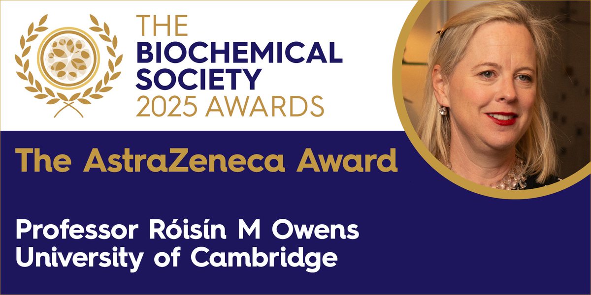 Biochemical Society (@biochemsoc) on Twitter photo Congratulations to Professor RóisĆn Owens, the recipient of the 2025 AstraZeneca Award! <a href="/biochemist_hero/">Dr Roisin Owens</a> studies the integration of electronic devices with biological systems for continuous monitoring, with a particular interest in studying the microbiome-gut-brain axis. Congratulations to Professor RóisĆn Owens, the recipient of the 2025 AstraZeneca Award! <a href="/biochemist_hero/">Dr Roisin Owens</a> studies the integration of electronic devices with biological systems for continuous monitoring, with a particular interest in studying the microbiome-gut-brain axis.