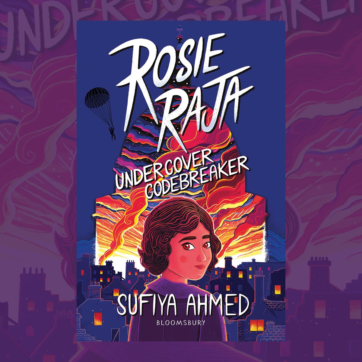 🥳 to reveal the cover of the 3rd #RosieRaja WWII spy adventure... #RosieRajaUndercoverCodebreaker... front cover by @AsifHazem, pub by @HannahTheEditor's fab team @BloomsburyEd. See images below for location of her new spy mission ... Out July 18 ... preorders welcome 🙏