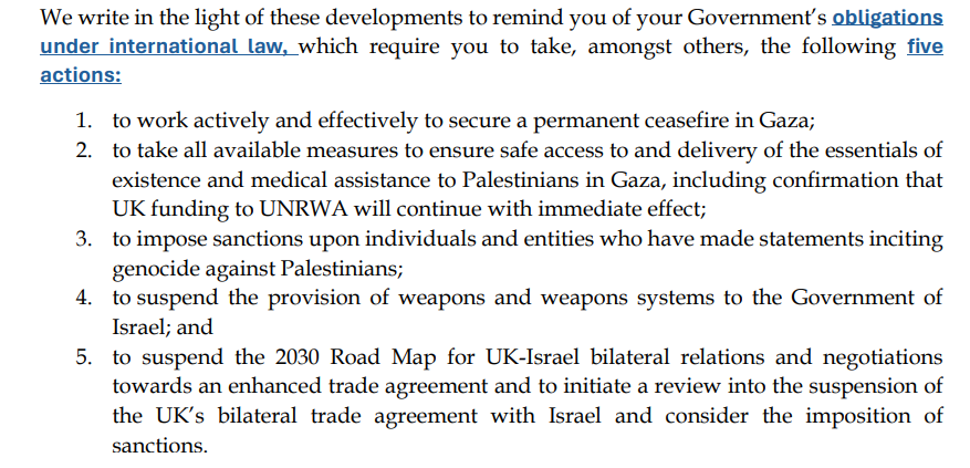 🚨Three former Supreme Court justices and more than 600 legal experts have called on the UK government to end weapons sales to Israel.