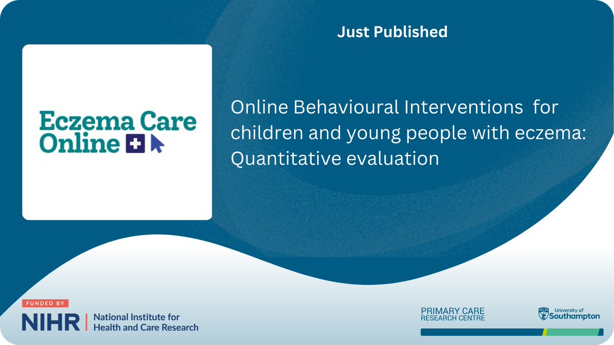 Primary Care Research Centre (@uos_primarycare) on Twitter photo Spending just 20 minutes using online intervention <a href="/ECO_eczema/">Eczema Care Online</a> can improve eczema symptoms among children and young people. Find out more 👉pubmed.ncbi.nlm.nih.gov/38316467/ <a href="/kate_greenwell/">Kate Greenwell</a> <a href="/MiriamSanter/">Miriam Santer</a> <a href="/IngridMuller7/">Ingrid Muller</a> <a href="/bethstuart97/">Beth Stuart</a> <a href="/CebdNottm/">Dermatology Nottm</a> <a href="/eczemasupport/">Nottingham Eczema</a> <a href="/NIHRresearch/">National Institute for Health and Care Research</a> #eczema Spending just 20 minutes using online intervention <a href="/ECO_eczema/">Eczema Care Online</a> can improve eczema symptoms among children and young people. Find out more 👉pubmed.ncbi.nlm.nih.gov/38316467/ <a href="/kate_greenwell/">Kate Greenwell</a> <a href="/MiriamSanter/">Miriam Santer</a> <a href="/IngridMuller7/">Ingrid Muller</a> <a href="/bethstuart97/">Beth Stuart</a> <a href="/CebdNottm/">Dermatology Nottm</a> <a href="/eczemasupport/">Nottingham Eczema</a> <a href="/NIHRresearch/">National Institute for Health and Care Research</a> #eczema