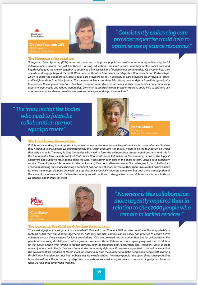 In this issue: We 𝐀𝐬𝐤 𝐭𝐡𝐞 𝐄𝐱𝐩𝐞𝐫𝐭𝐬 'What is the state of collaborative working within social care two years on from the passing of the Health and Care Act?' bit.ly/2BdO22j PG 38 #ThankYouSocialCare