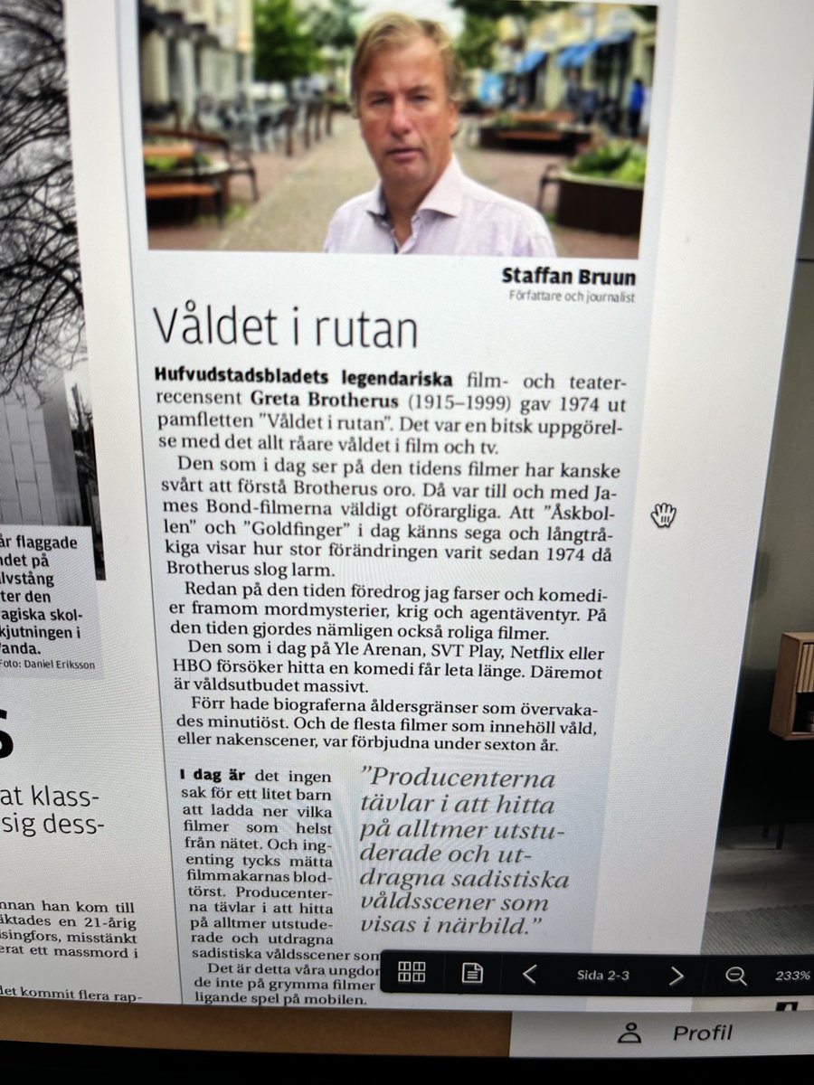 Yle bör sluta finansiera våldsunderhållning. Läs min kolumn i dagens Tidningen Åland.