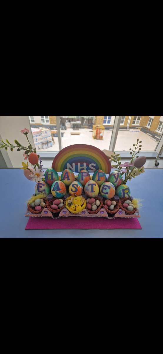 WellbeingBarnet's tweet photo. Barnet hospital Easter egg decoration competition!!
An eggcellent display of our staff’s creativity. Great fun and prizes for all that took part. https://t.co/lQeU5hMLxc