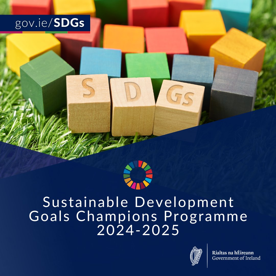 Time is running out to submit your Expression of Interest for the SDG Champions Programme 2024-2025! If interested, please send your application to SDGs@decc.gov.ie by Monday 8 April. For more information see gov.ie/en/publication…