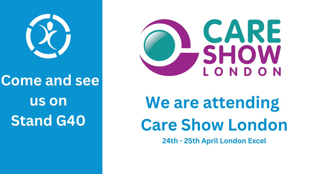If you're attending the @CareShow in London later this month, come and speak to our friendly team on Stand G40 to discover how our suite of solutions can enable your care service to provide outstanding care! #careshowlondon #socialcare #digitalcare