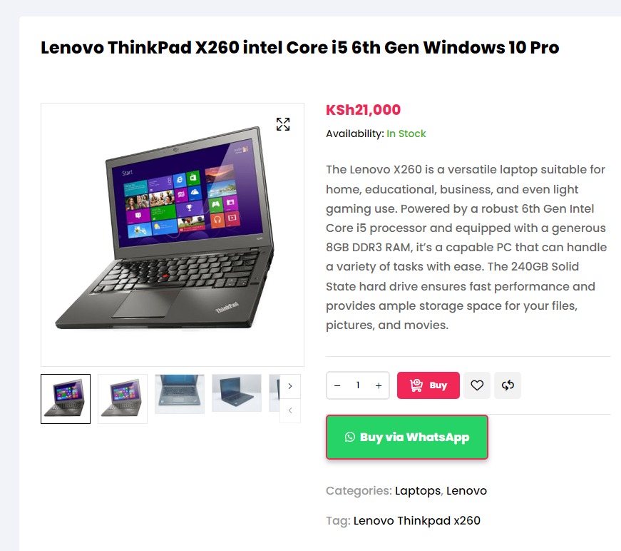 laptopsfactory's tweet photo. Lenovo ThinkPad X260 intel Core i5 6th Gen Windows 10 Pro Deal🔥 From Ksh 21,000 ---> Ksh 19,000. Unlimited offers for April. 

link: https://t.co/dJOzOtIZyX https://t.co/ANOKdHwpts