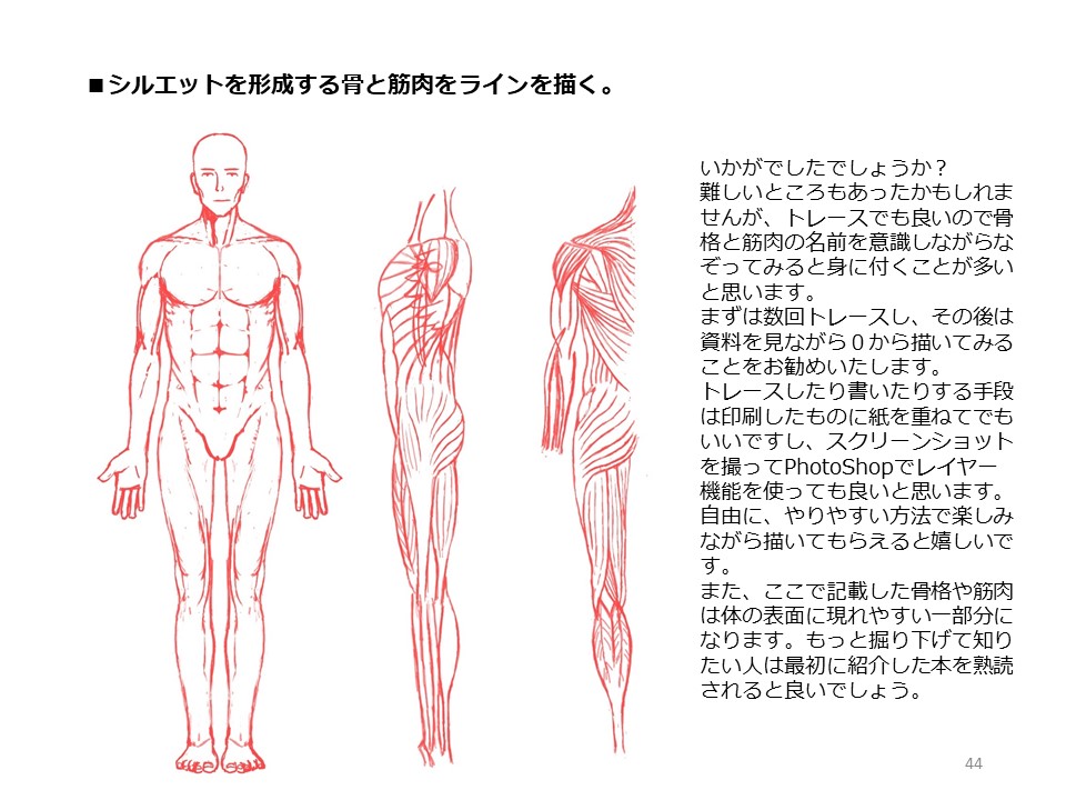 簡単マスター人体三面図(12/13) 
 フクラハギの筋肉などを描いて完成です…! お疲れ様でした! 
PDF版のDLはこちら。
 https://t.co/Eau7nCEvz0 