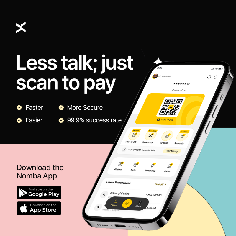 nombahq's tweet photo. Make payments a breeze with Nomba! Scan QR codes for swift payments, airtime top-ups, cable subscriptions, bill payments and more. Receive &amp; transfer funds seamlessly.

Download now for stress-free transactions!

#FastPayments #QRPayments #Shopping #Entrepreneur