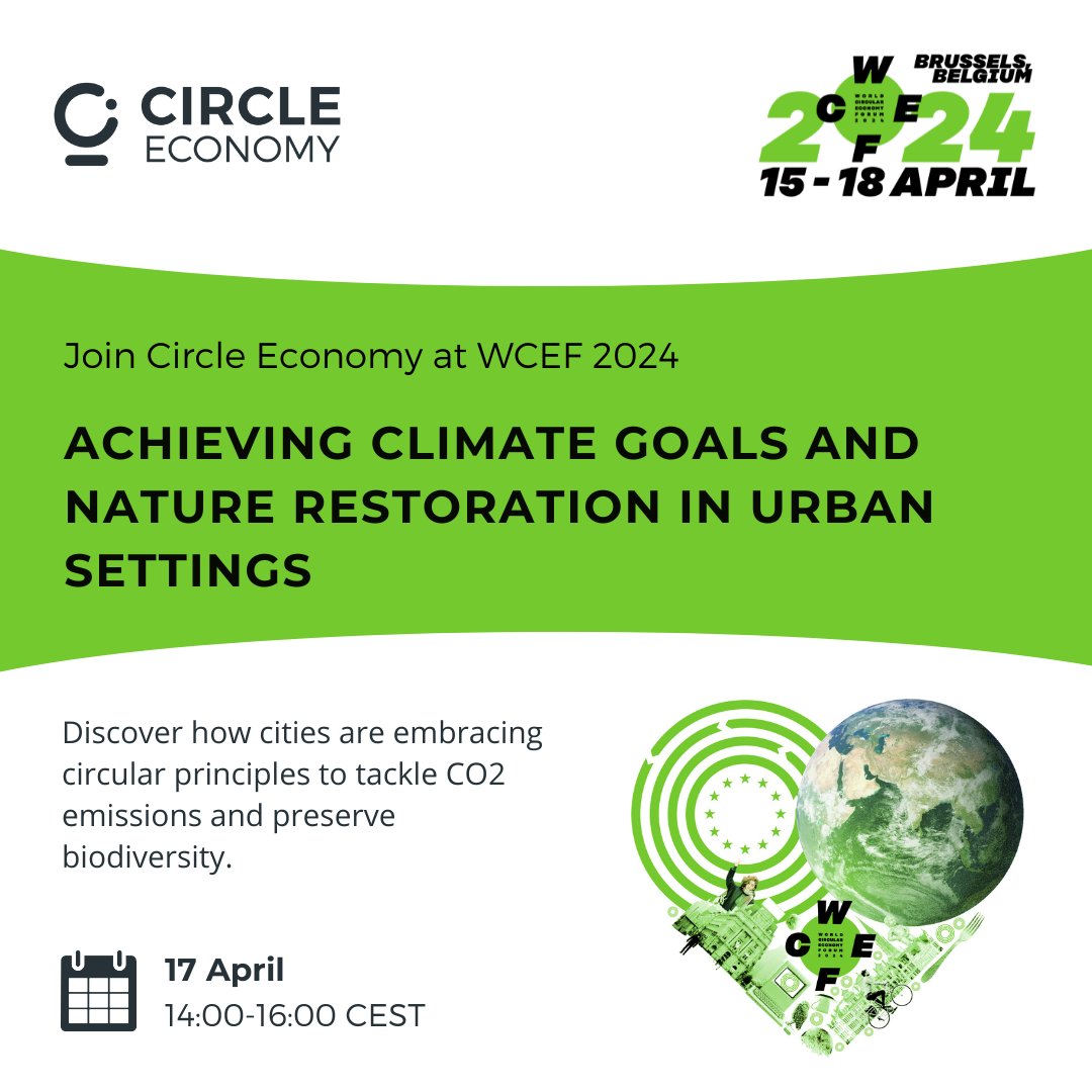 Join us for an exciting session at #WCEF2024! Based on the insights from more than 50 cities presented in the upcoming Circular Cities Declaration Report 2024, we'll delve into their transformative journey towards a circular economy. Learn more: wcef2024.com/sessions/achie…