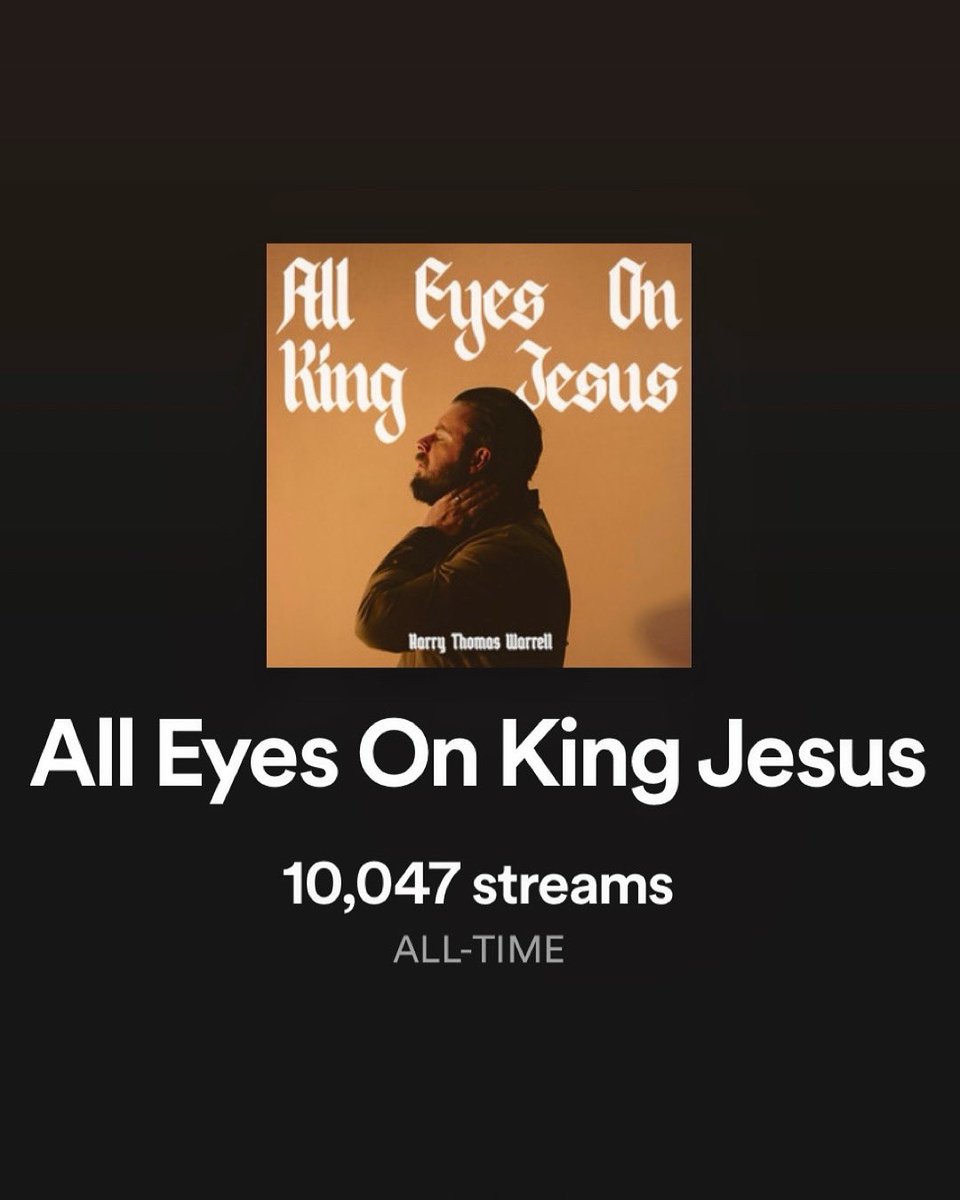 HTWarrell's tweet photo. 10’000 streams 🙌🏼

Really honoured to see this song blessing the church, hearing from people around the world too!

Who’s interested in hearing some new takes on the track?

#worship #praiseandworship #songwriter #church #jesus #praisegod https://t.co/WFIDHoHHpp