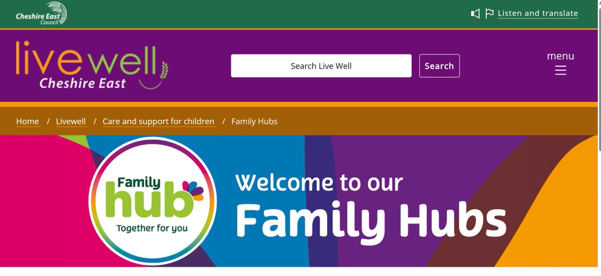 Yesterday we launched our family hubs digital offer - an online resource that provides advice & info for children and young people from birth up to the age of 19 (or 25 for those with special educational needs and disabilities). Discover more: cheshireeast.gov.uk/council_and_de…