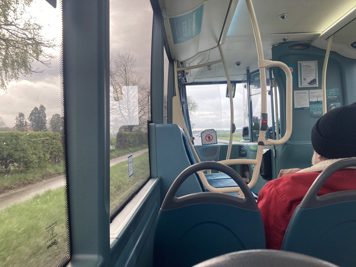 Leg 1 of #JourneyToGA - the bus was bang on time (possibly early in fact!) and is wizzing me through villages west of Shrewsbury. See you all at #GAConf24