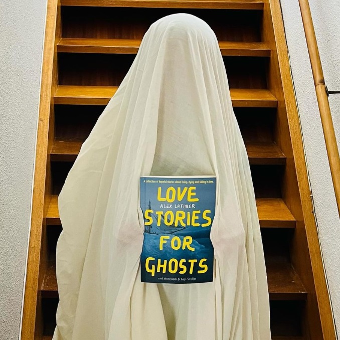 Who else is coming to the launch of @almaxlat's LOVE STORIES FOR GHOSTS @book_lounge tonight? All ghosts and humans welcome! Ghosts, however, do not have to RSVP. See you (or not) there!