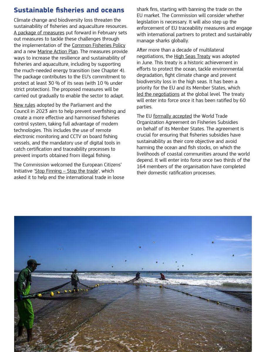 EFCA_EU's tweet photo. Would you like to know how the EU addressed the challenges of 2023 & what it achieved during the year?
Dive into insights on #SustainableFisheries & much more in ''The EU in 2023''📘 https://t.co/fud3DIuEYn
🌊🦈♻️#CommonFisheriesPolicy #FightIUU #EUGreenDeal
Here's a preview👇 https://t.co/HVTK4NUy9E