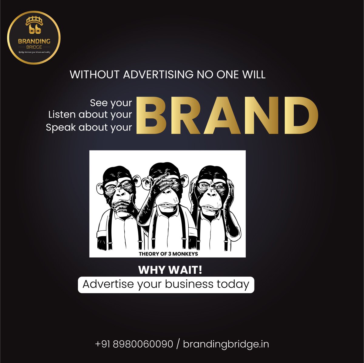 ' Branding: the art of storytelling with purpose, passion, and empathy. '  Follow Branding Bridge for More ! 📷+91 089800 60090 For Better Deal📷#BrandBuilding #BrandIdentity #BrandAwareness #BrandMarketing #BrandDevelopment #PersonalBrand #brandingbridge