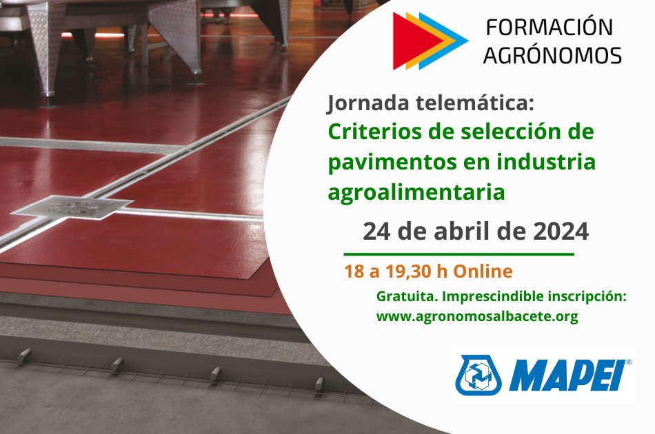 📢Participa en la jornada gratuita “𝗖𝗿𝗶𝘁𝗲𝗿𝗶𝗼𝘀 𝗱𝗲 𝘀𝗲𝗹𝗲𝗰𝗰𝗶ó𝗻 𝗱𝗲 𝗽𝗮𝘃𝗶𝗺𝗲𝗻𝘁𝗼𝘀 𝗲𝗻 𝗶𝗻𝗱𝘂𝘀𝘁𝗿𝗶𝗮 𝗮𝗴𝗿𝗼𝗮𝗹𝗶𝗺𝗲𝗻𝘁𝗮𝗿𝗶𝗮” Por Beatriz Pozo de @MapeiSpain 📅 24 abril ⏰ 18 h💻 GoTo ✍️ + ℹ️ bit.ly/PavimIA