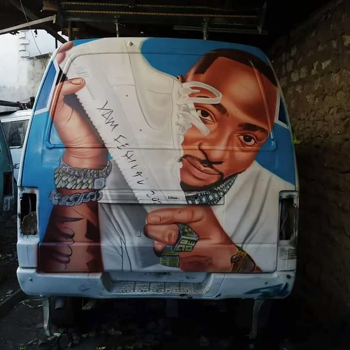 #ArtAttack : @davido Airbrush Portrait by @idah_collins For Bookings & Inquiries, Contact; ☎️ (+254) 0727 213 423 (Call/WhatsApp) #MatwanaMatatuCulture by @GraffMatwana #GraffMatwana #Matatu #AgeOfTheCulture #Kenya #LongLiveTheMatatuCulture